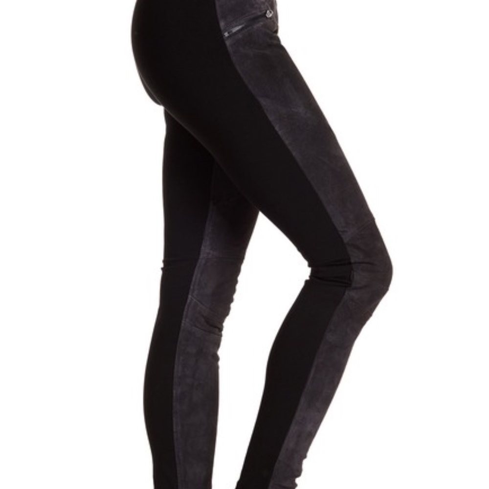 BLANK NYC Leather Paneled Pull On Leggings Pant 26